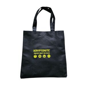 Kryptonite Bike Lock Reusable Bag Black Logo Travel Packable Collectible 10"x10"